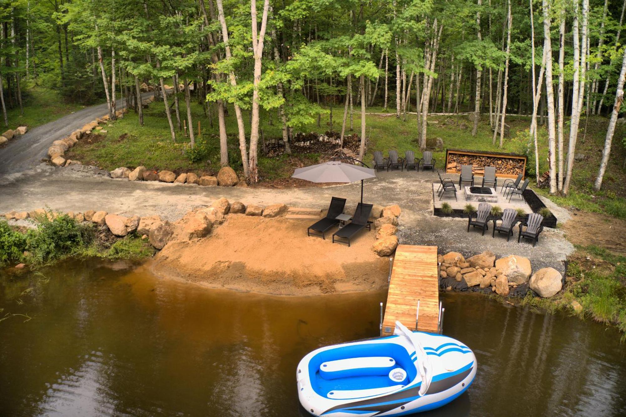 Kallm-Mont-Tremblant Chalet With Hot Tub, Pond & Beach On Private 7Acre Estate Lac-Superieur Εξωτερικό φωτογραφία